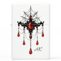 Spider Web Gothic Black & Red Decorative