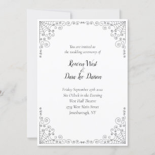 Spider Web Gothic Wedding Invitation