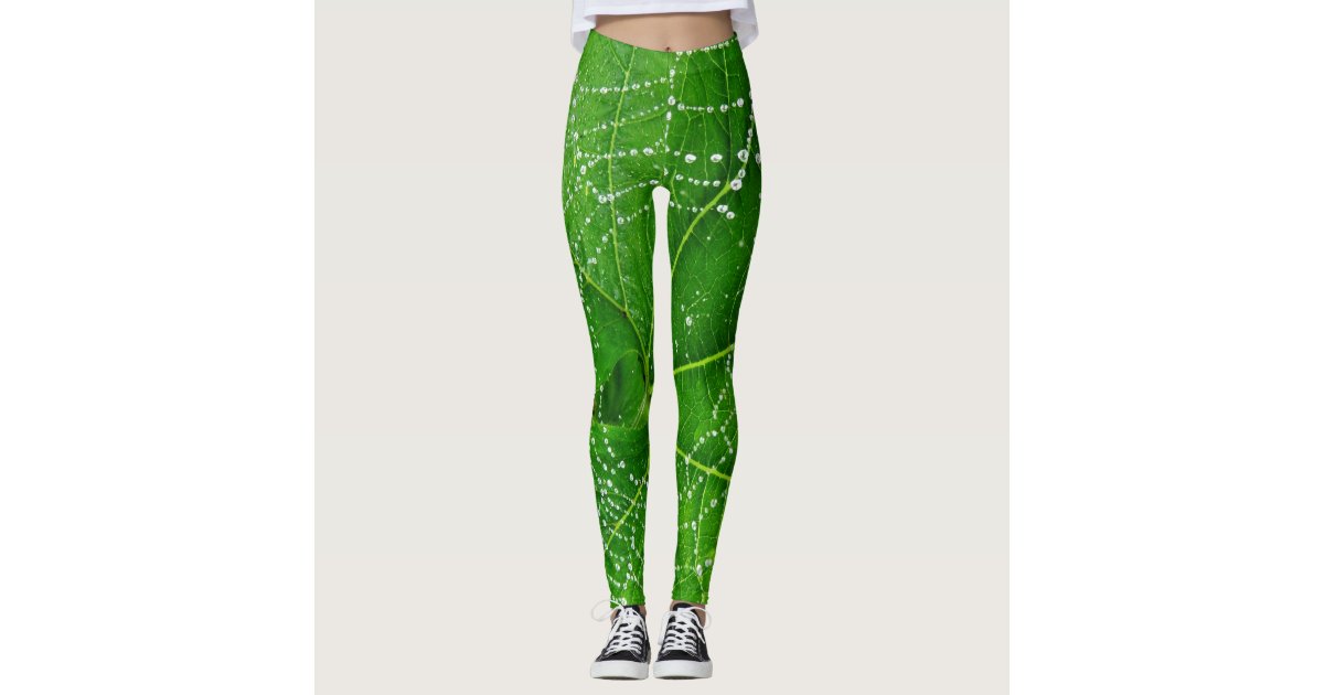 Green Tights Spider Webs for Women