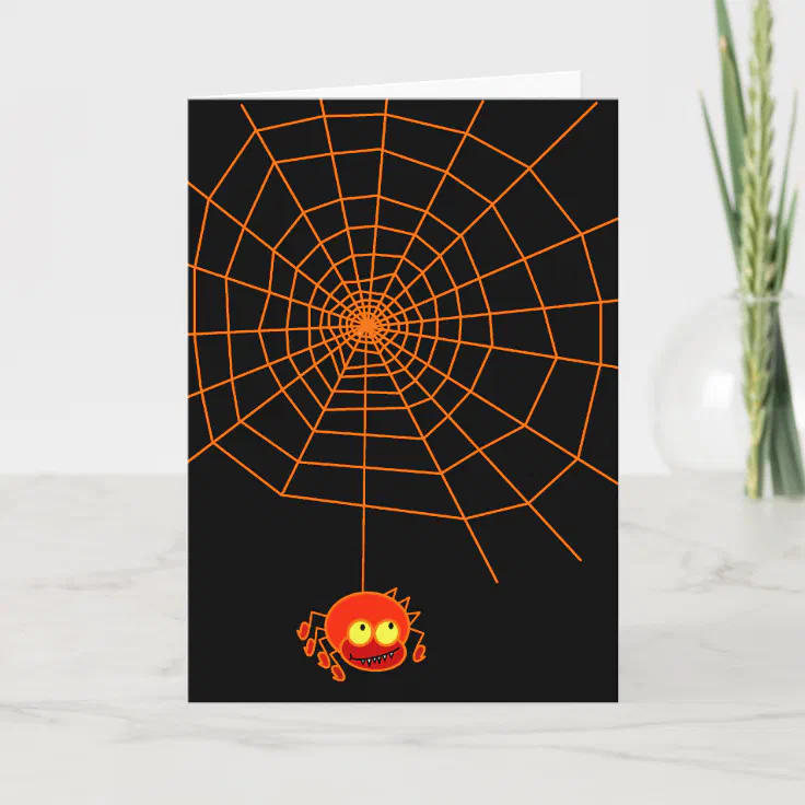 Spider Web Halloween Card | Zazzle