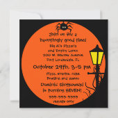 Spider Web Halloween Party Invitation | Zazzle