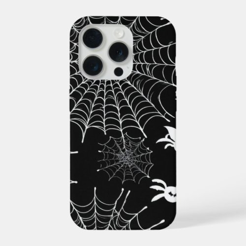 Spider Web Halloween Pattern iPhone 15 Pro Case