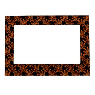 spider web halloween pattern magnetic photo frame