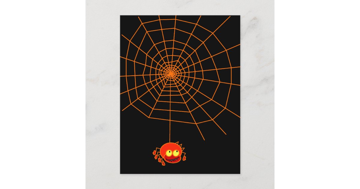 Spider Web Halloween Postcard | Zazzle