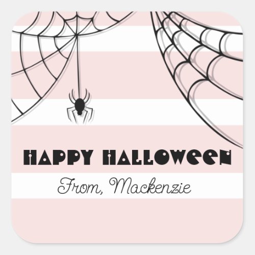 Spider Web Halloween Stickers