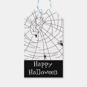 Spider Web Hand Drawn Abstract Design Gift Tags