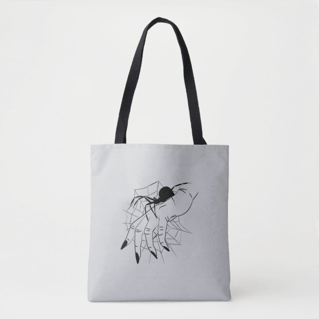 Spider Web & Hand Illustration  Tote Bag (Front)
