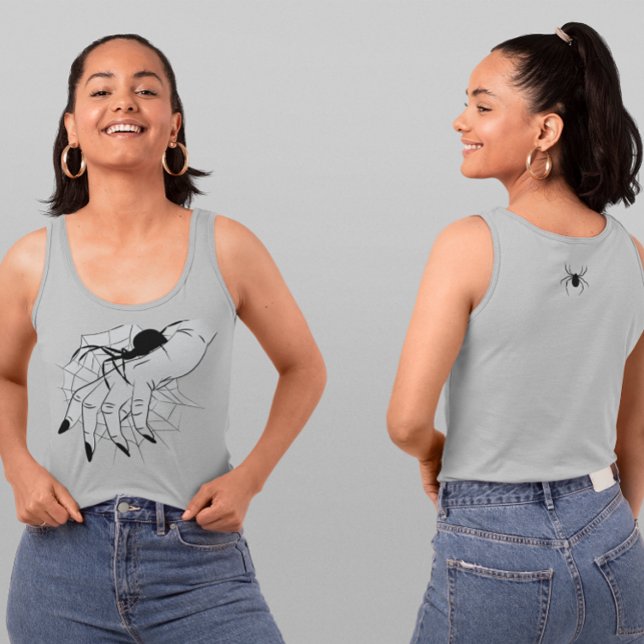 Spider Web & Hand Illustration Women's Tank Top (Creator Uploaded)