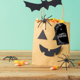 Spider Web Happy Halloween Personalized Thank You Gift Tags