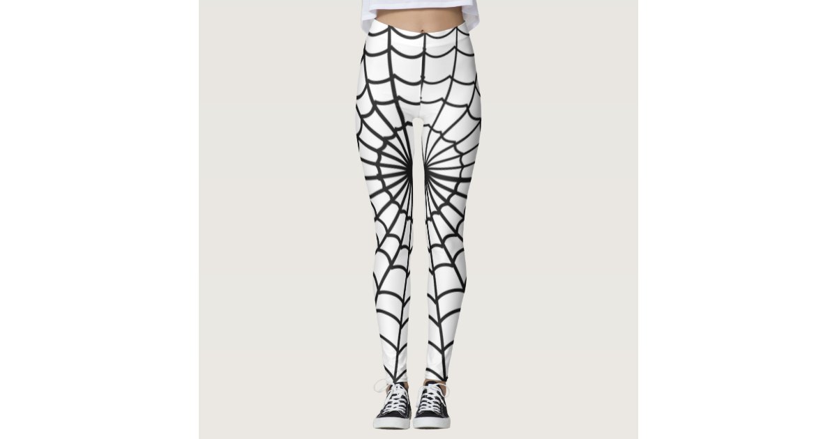 Spider Web Pattern Halloween Leggings for Women