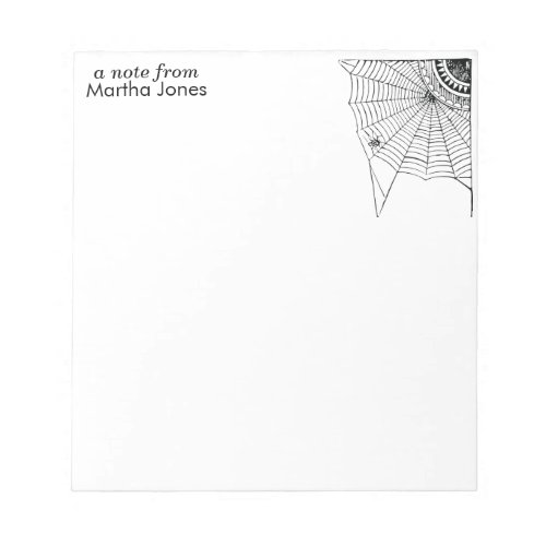 Spider Web Note Pad