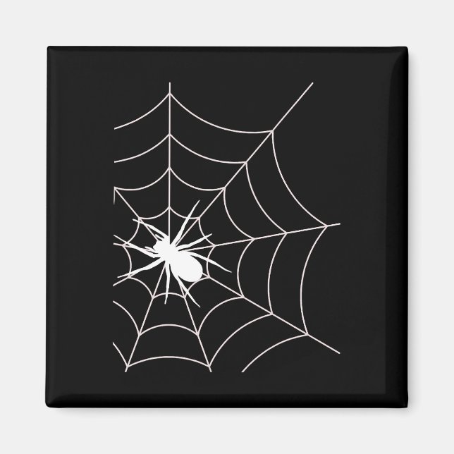 Spider Web Pregnancy Announcement Halloween Magnet (Front)