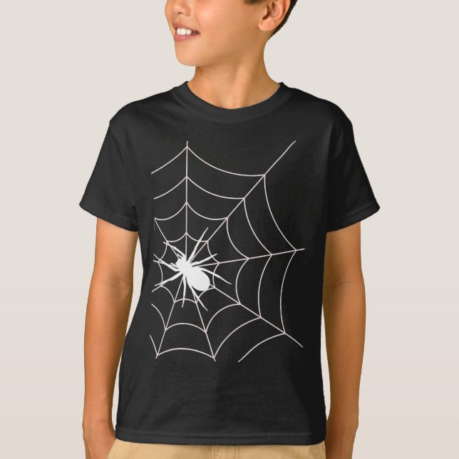 Spider Web Pregnancy Announcement Halloween T-Shirt (Front)