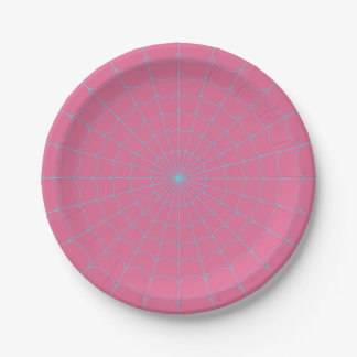 Spider Web (Sky Blue) Paper Plates