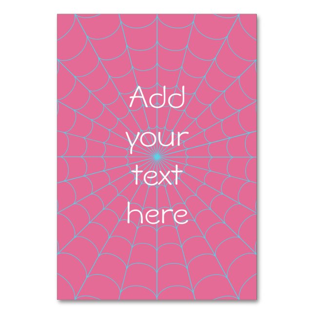 Spider Web (Sky Blue) Table Number (Front)