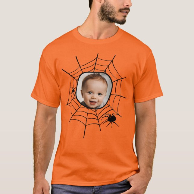 Spider web spiderweb custom personalized photo T-Shirt (Front)
