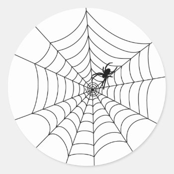 Spider Web Sticker by warrior_woman at Zazzle