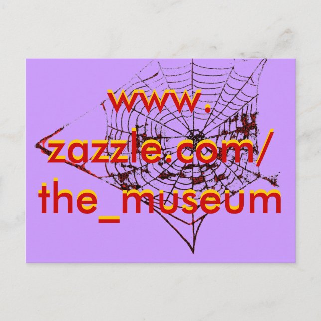 Spider Web The MUSEUM Zazzle the_museum Postcard (Front)