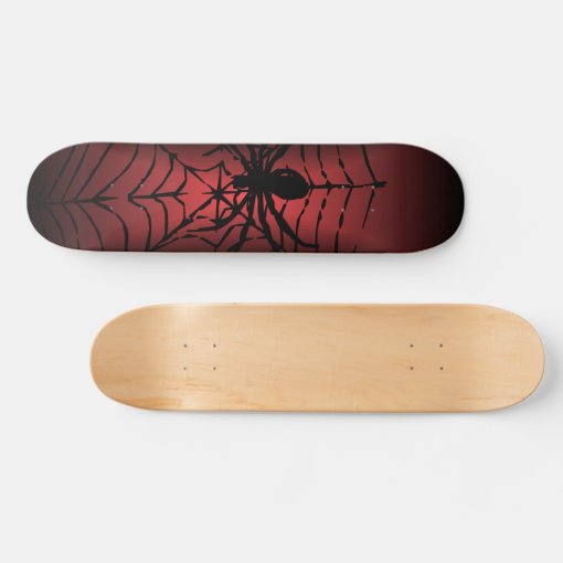 Spider web with spider skateboard | Zazzle