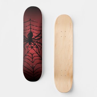 Spider web with spider skateboard | Zazzle