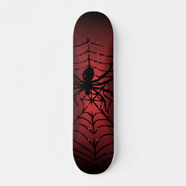 Spider web with spider skateboard | Zazzle