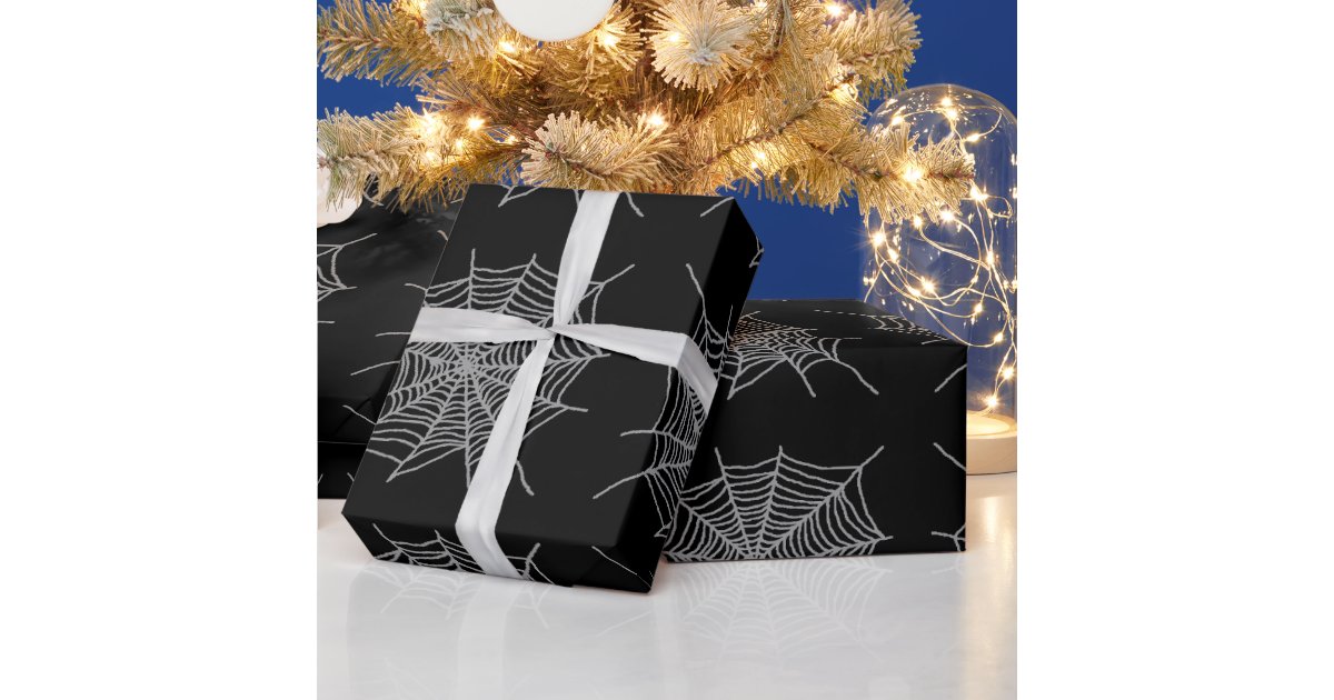 Spiderweb on Purple Halloween Craft or Gift Wrapping Paper, Zazzle