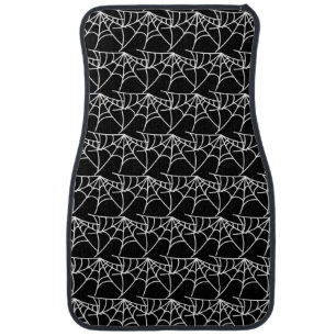 Spider Webs Halloween Black Pattern Spooky Car Floor Mat