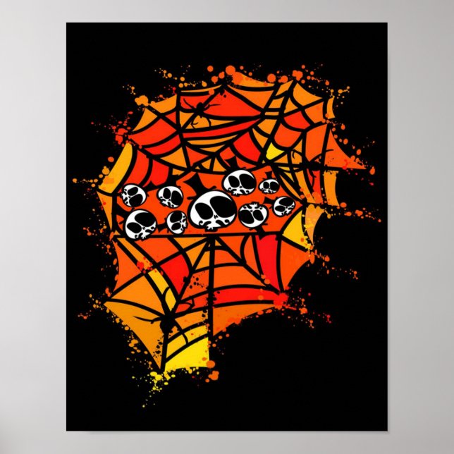 Spider Webs | Spiders Skull Poster (Front)