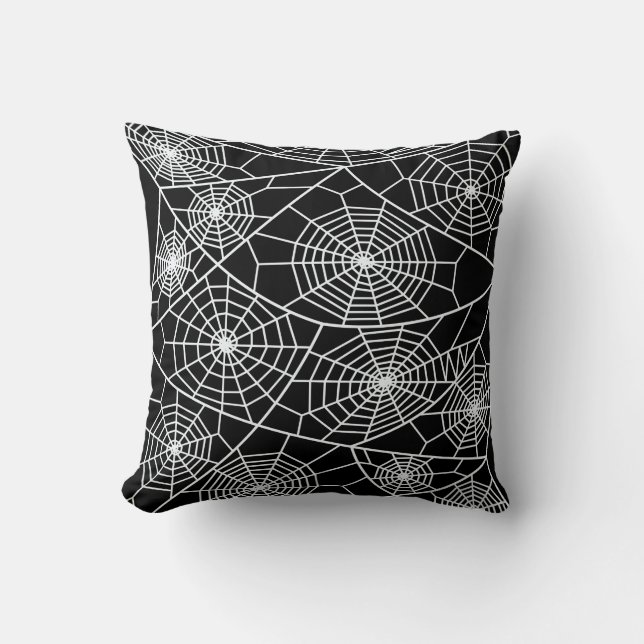 Spider Webs Throw Pillow (Front)