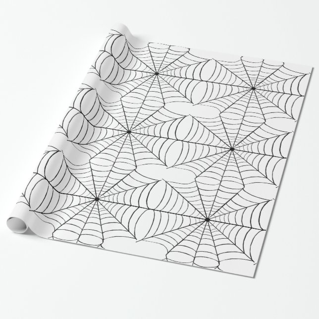 Spider Webs Wrapping Paper (Unrolled)