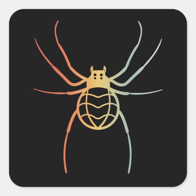 Spider Whisperer Funny Tarantula Vintage Halloween Square Sticker (Front)