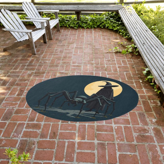 Spider, Witch, And Moonlight Shadow Outdoor Rug (Insitu (Outdoor 3))