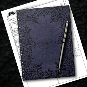 Spider Witch Dusty Purple Spiderweb Flourish Notebook