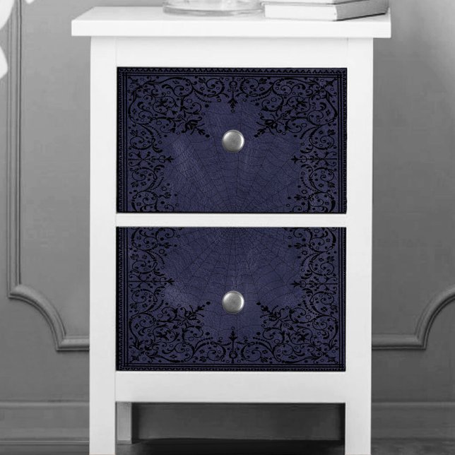 Spider Witch | Dusty Purple Spiderweb Flourish Tissue Paper (Creator Uploaded)