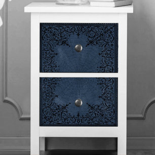 Spider Witch Dusty Slate Blue Spiderweb Flourish Tissue Paper