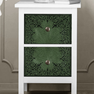 Spider Witch Sage Green Spiderweb Flourish Tissue Paper