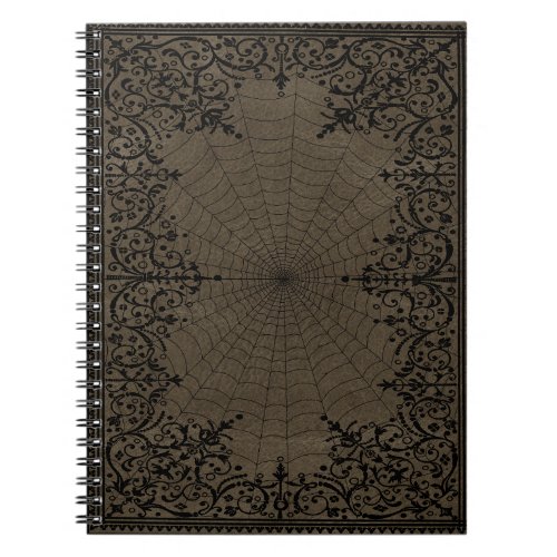 Spider Witch  Suede Fantasy Spiderweb Flourish Notebook