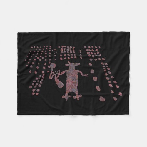 Spider Woman and Coyote and the stars in the sky Fleece Blanket