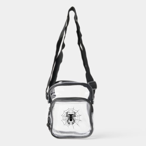 SpiderGremlin's Web Custom-Cut Vinyl Stickers Clear Crossbody Bag