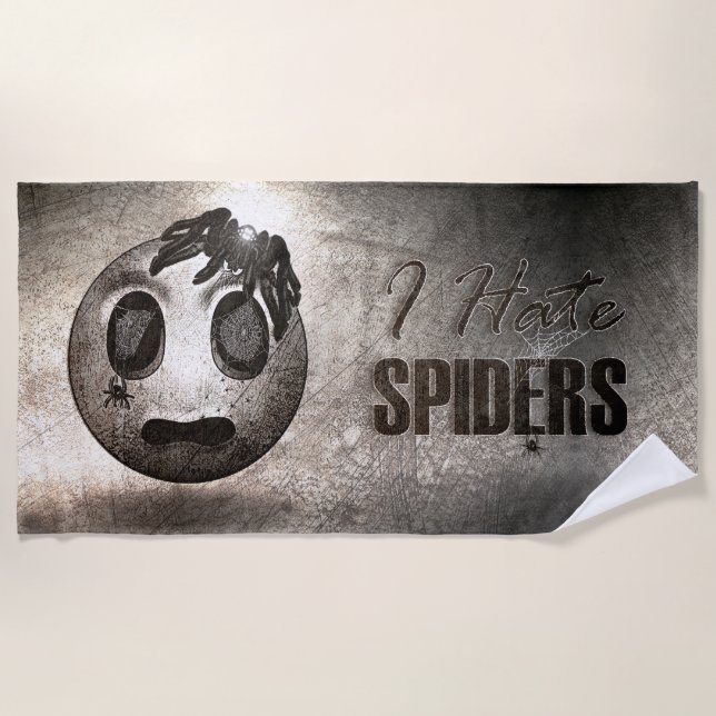 Spidermoji Vintage Beach Towel (Front)
