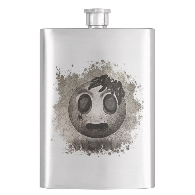 Spidermoji Vintage Blade Flask (Front)