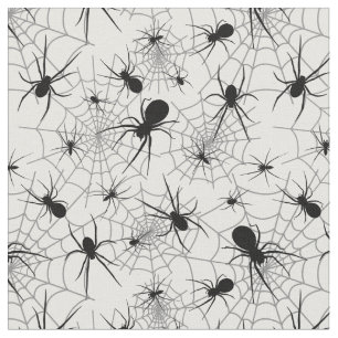Spiders and cob webs custom color fabric