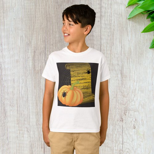 Spiders And Pumpkin T_Shirt