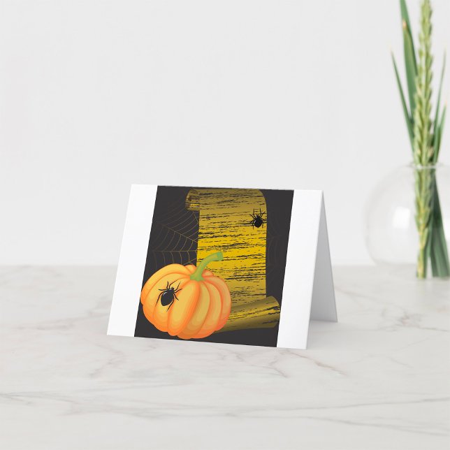 Spiders And Pumpkin Thank You Card (Creator Uploaded)