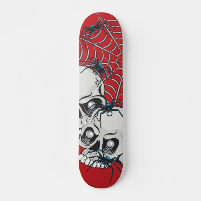 Spiders and Skulls Skateboard Deck (Front)