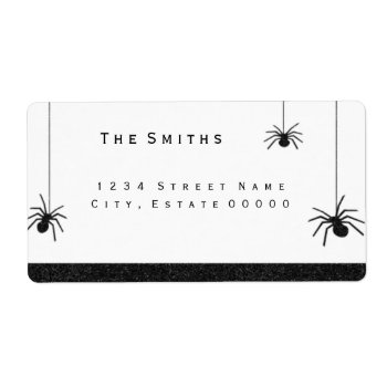 Spiders And Stripes Address Label by SoSpooky at Zazzle