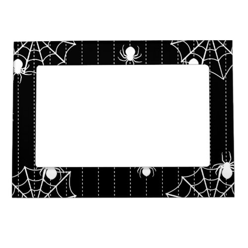 Spiders and web background magnetic frame