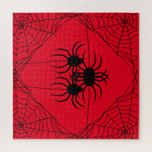 Spiders and Web Jigsaw Puzzle,676 pcs,Red Puzzle