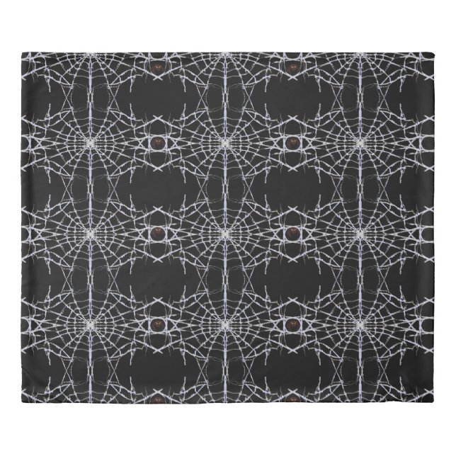 Spiders and Webs Patterns King Duvet Cover (Front)