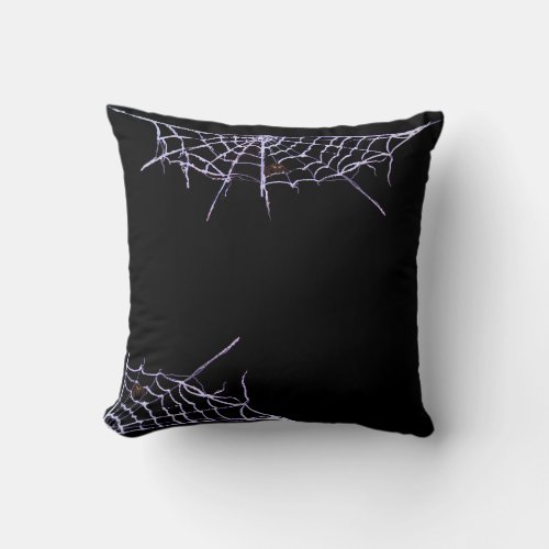 Spiders and Webs Throw Pillow